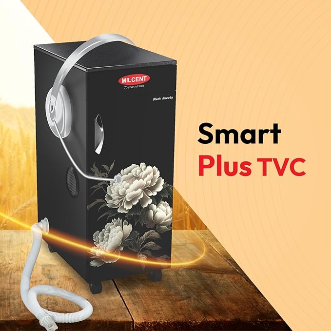 MILCENT Smart Plus TVC | Fully Automatic Domestic Flour Mill Machine | Atta Maker | 8 kg Grinding Capacity | Super 6 Blade SS Cutter| 10 Years Motor Warranty