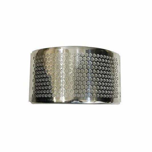 MILCENT Stainless Steel Jali No. 3 for Domestic Flour Mill | Atta Chakki Spare Part | Durable SS Grinding Jali, Fine Mesh Sieve Plate for Wheat & Multi Grain Grinding (Silver)