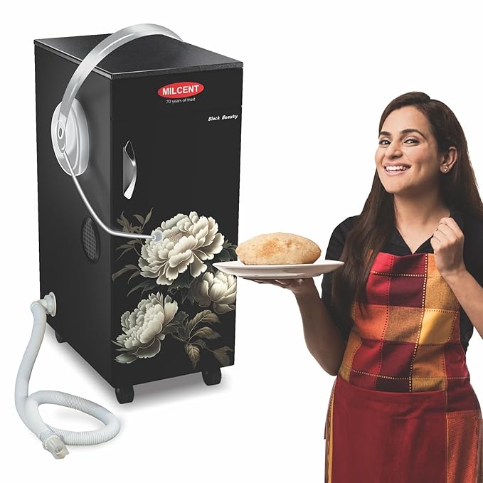 MILCENT Smart Plus Talky & Vacuum | Fully Automatic Domestic Flour Mill Machine | Atta Maker | 8 kg Grinding Capacity | Super 6 Blade SS Cutter| 10 Years Motor Warranty