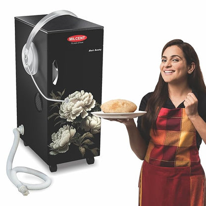 MILCENT Smart Plus TVC | Fully Automatic Domestic Flour Mill Machine | Atta Maker | 10 kg Grinding Capacity | Super 6 Blade SS Cutter| 10 Years Motor Warranty