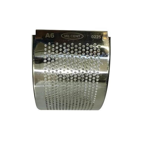 Milcent Flour Mill Jali No. 6 | Stainless Steel Atta Chakki Jali | Silver Grinding Screen | Original Spare Part for Milcent Domestic Flour Mill Machine | Wheat & Multigrain Grinding